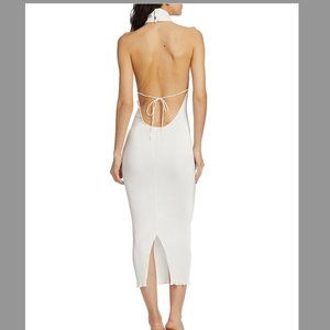 L'IDEE Soiree Klum Halter Neck Gown in White